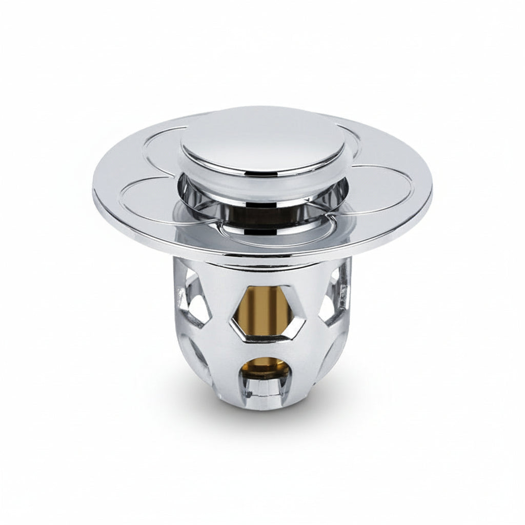 Sink Drain Stopper Pop Up Stainless Steel Anti Clog Bathroom Plug