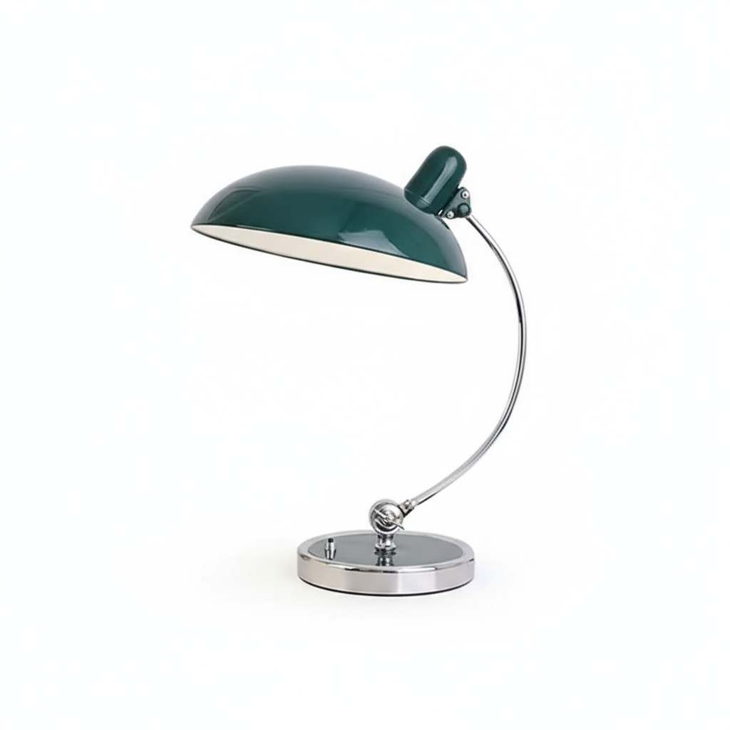 ScandiArc Table Lamp | Bauhaus-Inspired Curved Metal Design