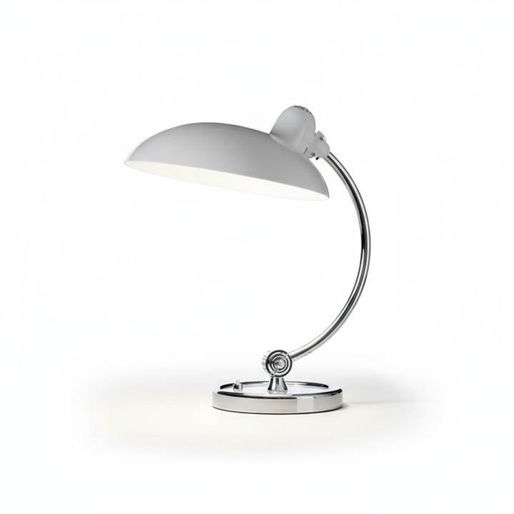 ScandiArc Table Lamp | Bauhaus-Inspired Curved Metal Design