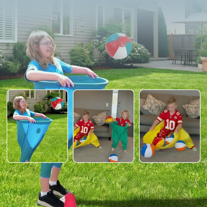 Kids Outdoor Game Ball Catching Pants Fun Family Activity Set