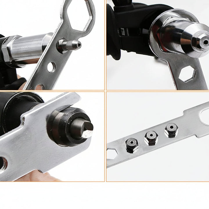 Rivet Gun Drill Adapter Kit Interchangeable Nozzles