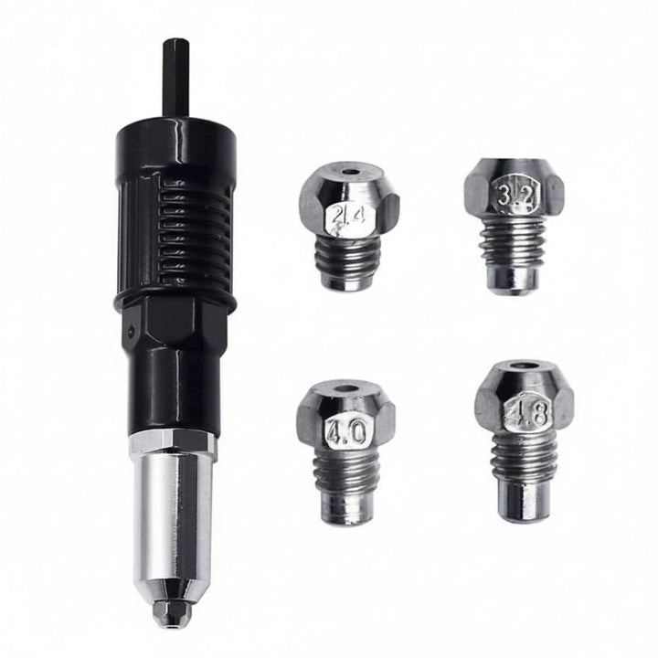 Rivet Gun Drill Adapter Kit Interchangeable Nozzles