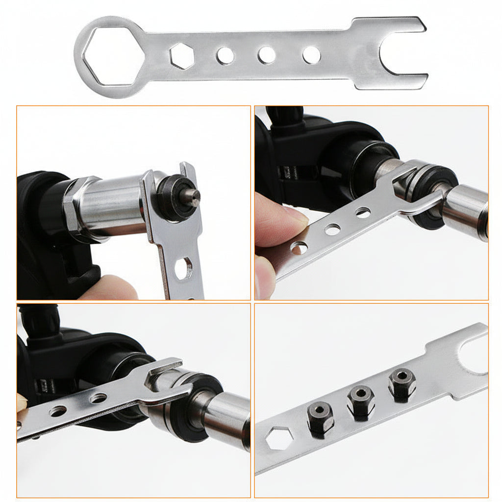 Rivet Gun Drill Adapter Kit Interchangeable Nozzles