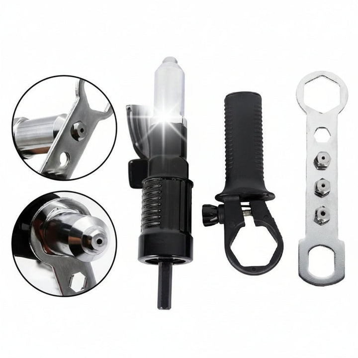 Rivet Gun Drill Adapter Kit Interchangeable Nozzles