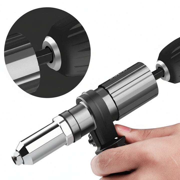 Rivet Gun Drill Adapter Kit Interchangeable Nozzles