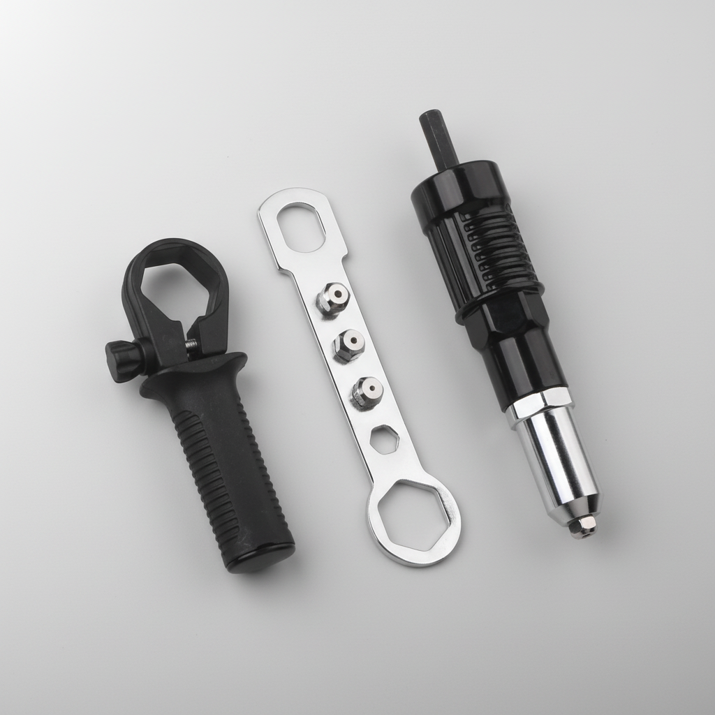 Rivet Gun Drill Adapter Kit Interchangeable Nozzles