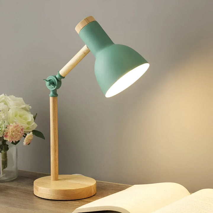 Desk Lamp Wood Adjustable Nordic Table Light