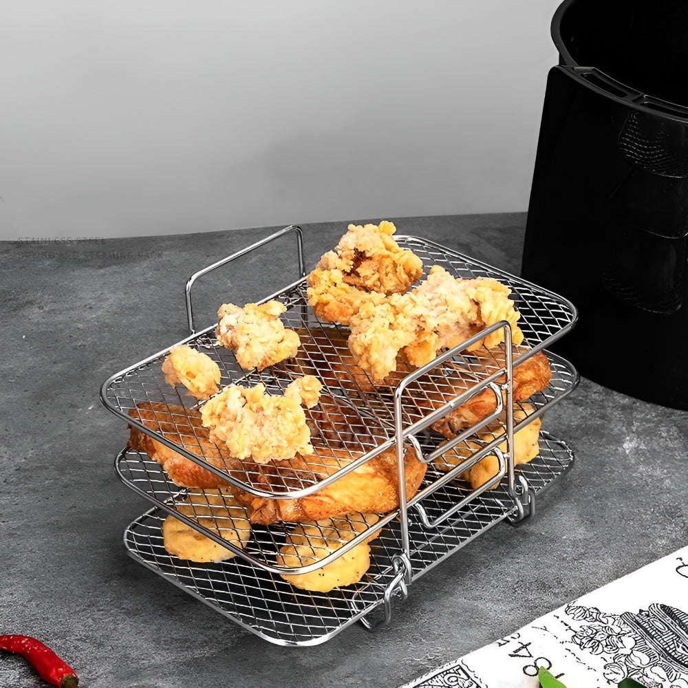 Air Fryer Rack Stackable Kitchen Cooking Tray