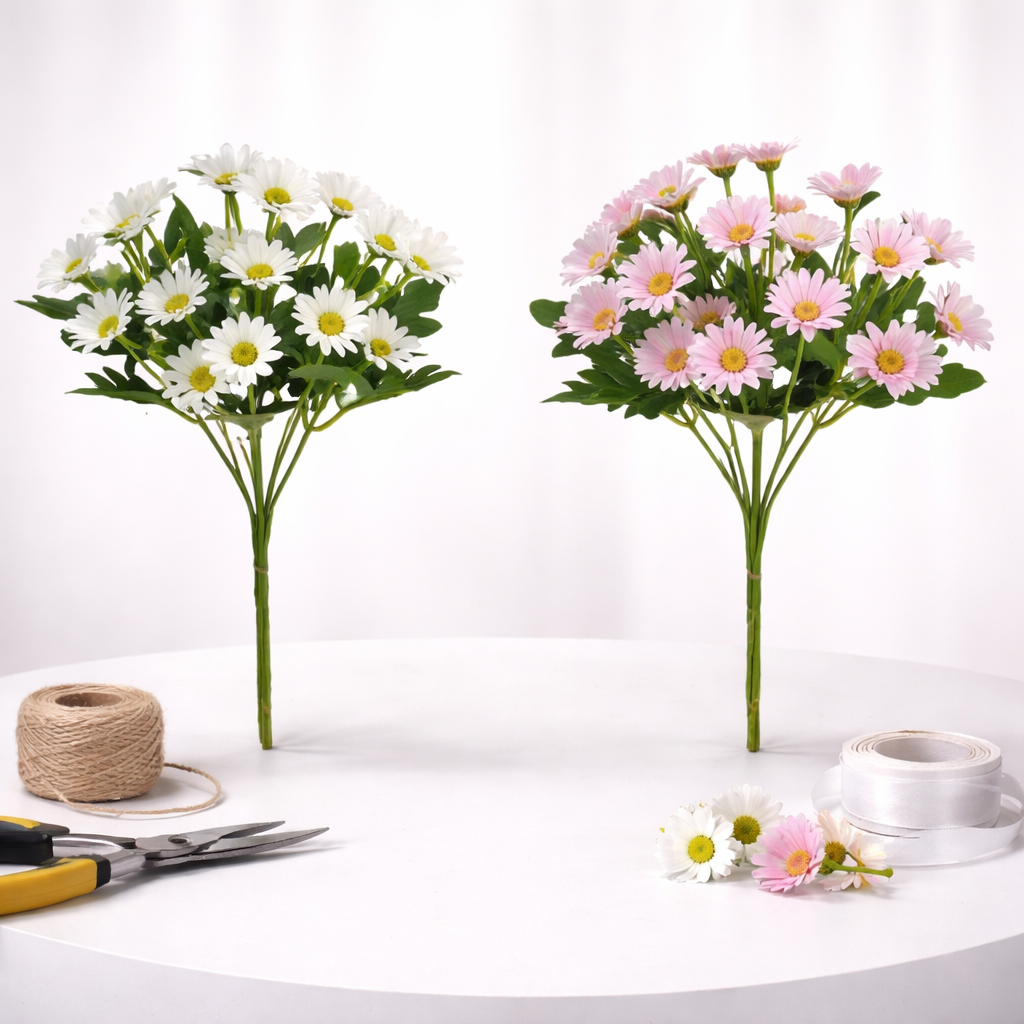 Artificial Daisy Flowers Mothers Day Gift Tabletop Home Decor