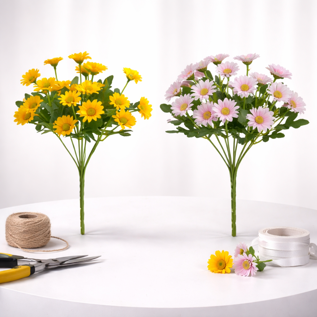 Artificial Daisy Flowers Mothers Day Gift Tabletop Home Decor