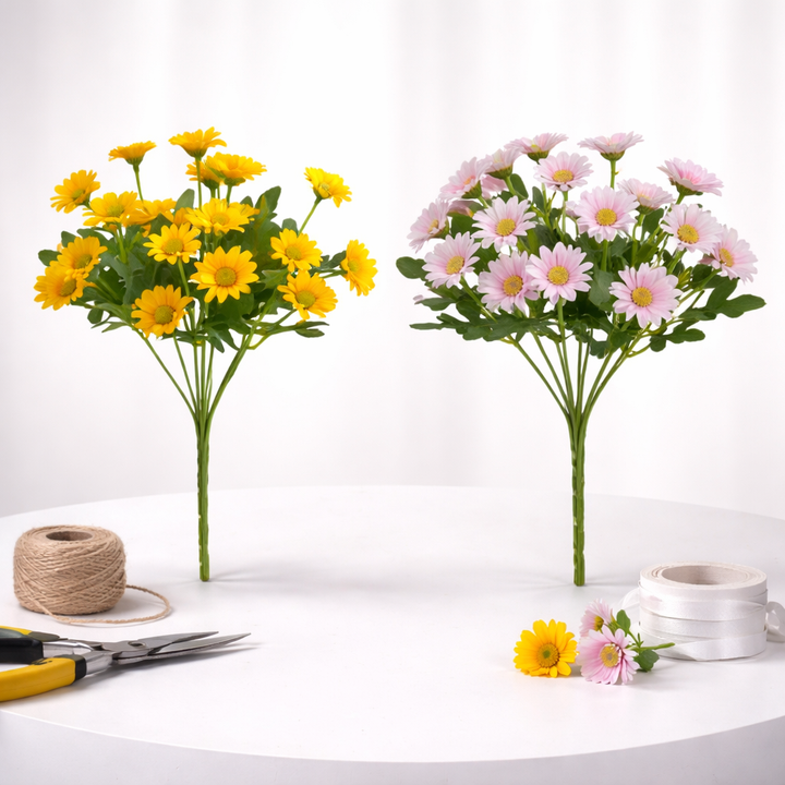Artificial Daisy Flowers Mothers Day Gift Tabletop Home Decor