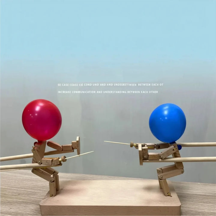 Party Game Wooden Balloon Sword Duel Active Indoor Play