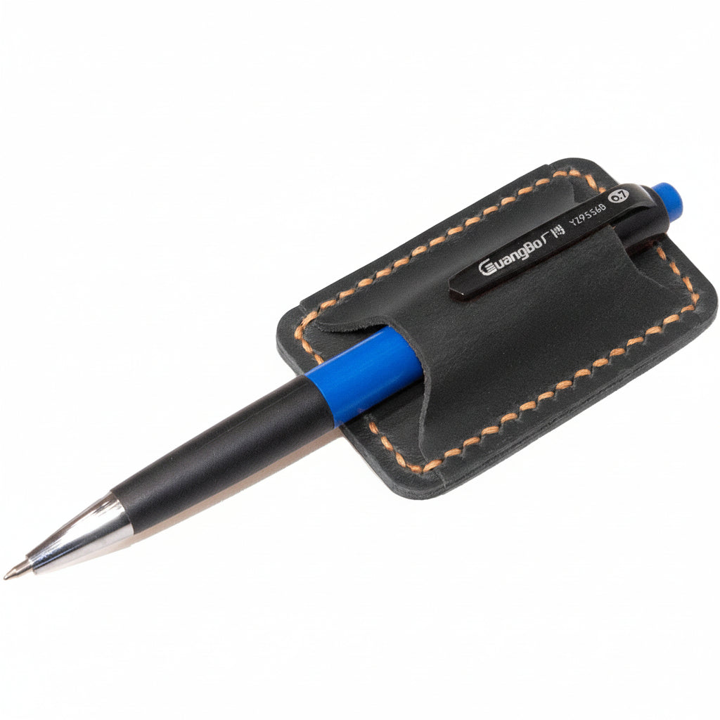 Pen Holder Leather Journal Clip Hand Stitched Full Grain Accessory
