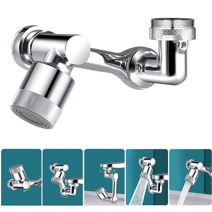 Faucet Extender Rotating Splash Filter Copper Aerator Attachment