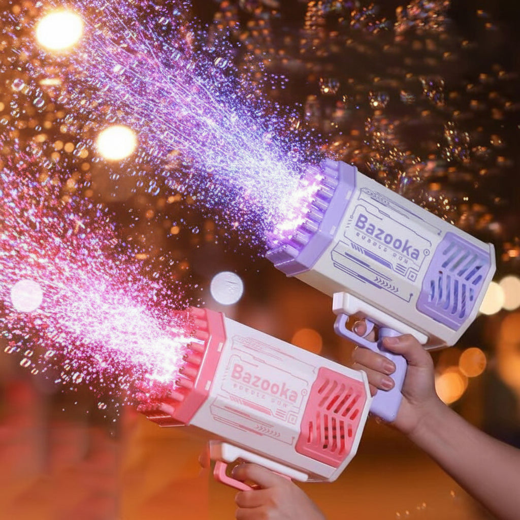 Bubble Gun LED Bubble Blower Toy Outdoor Kids Play