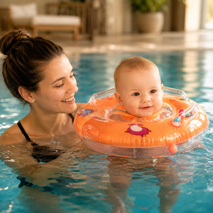 Baby Float Infant Neck Ring Adjustable Baby Bath Support