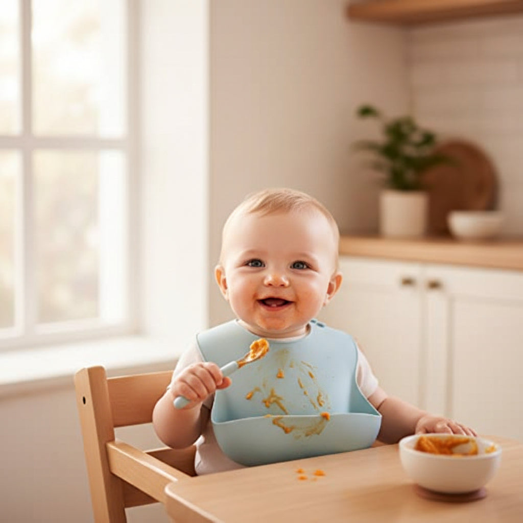 Baby Bib Silicone Adjustable Waterproof Feeding Bib