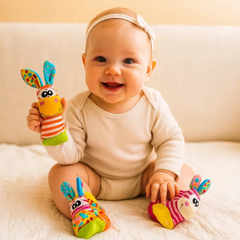 Baby Rattle Socks Wristband Infant Sensory Toy Set