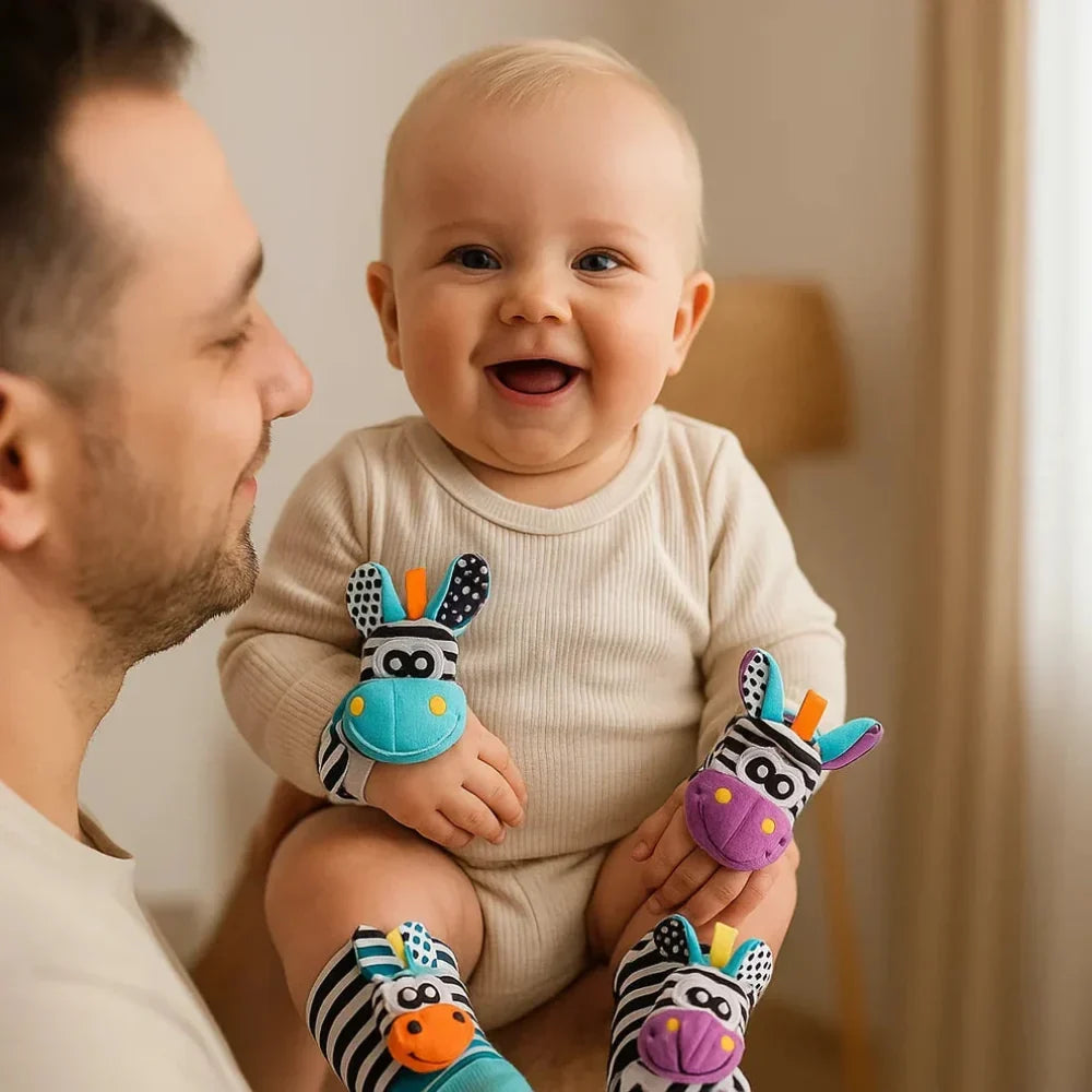 Baby Rattle Socks Wristband Infant Sensory Toy Set