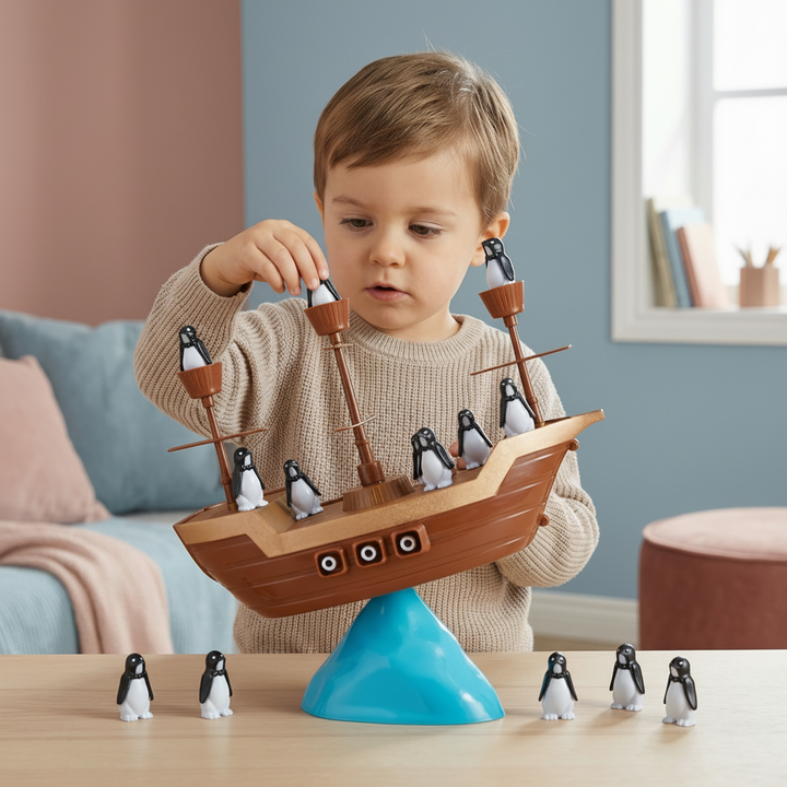 Balancing Game Kids Pirate Ship Penguin Stacking Board Game