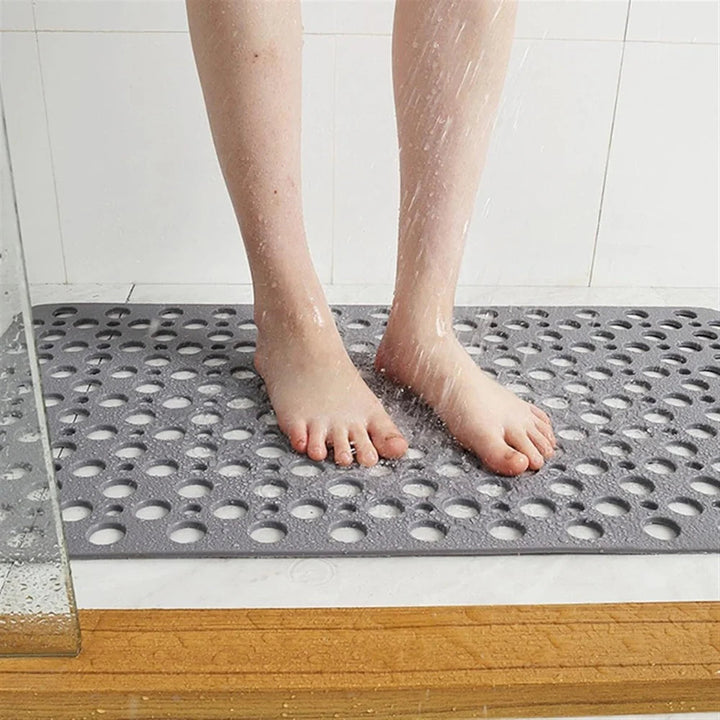 Bath Mat Shower Suction Cup Drain Design