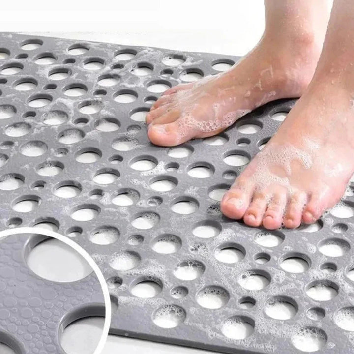 Bath Mat Shower Suction Cup Drain Design