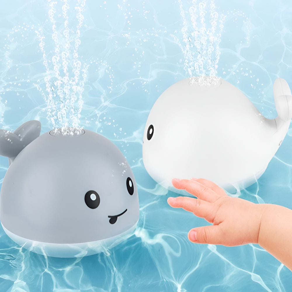 Bath Toy Automatic Water Sprinkler Whale Light Spinner