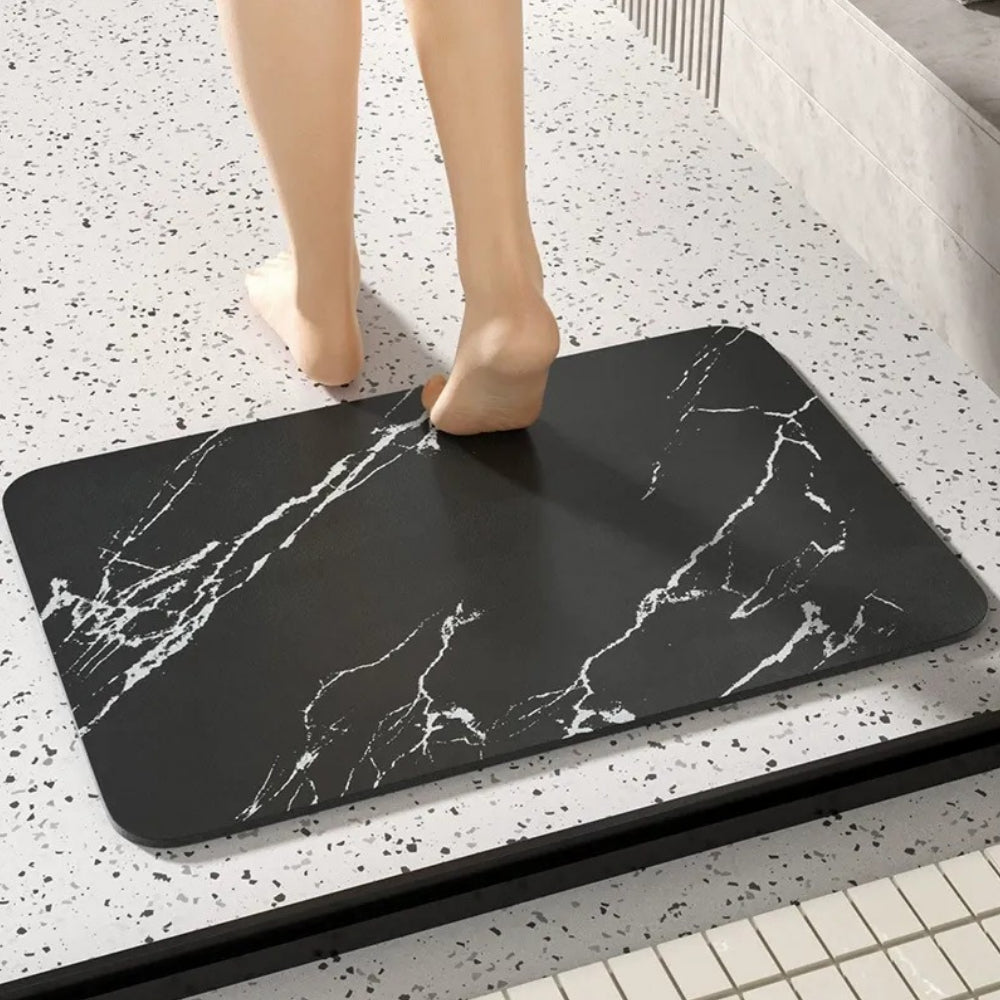 Bathroom Mat Quick Dry Diatom Stone Non Slip Marble Rug