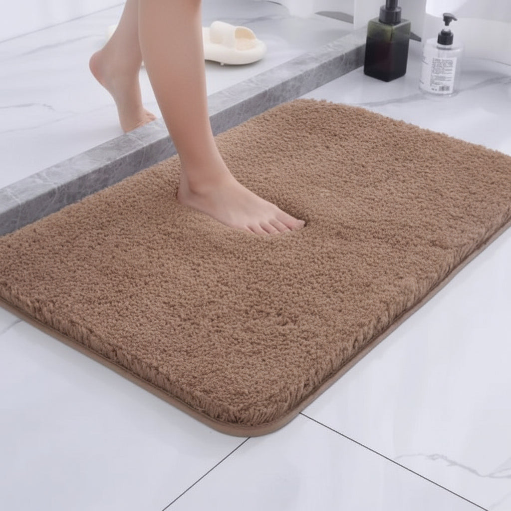 Plush Bath Rug Non Slip Backing Bathroom Comfort