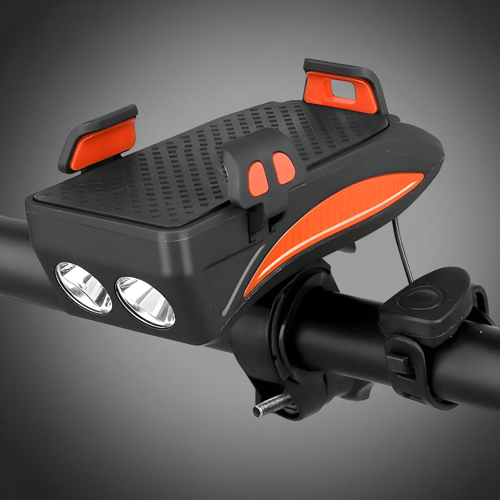 Bike Light Phone Mount Powerbank Horn Combo Accessory