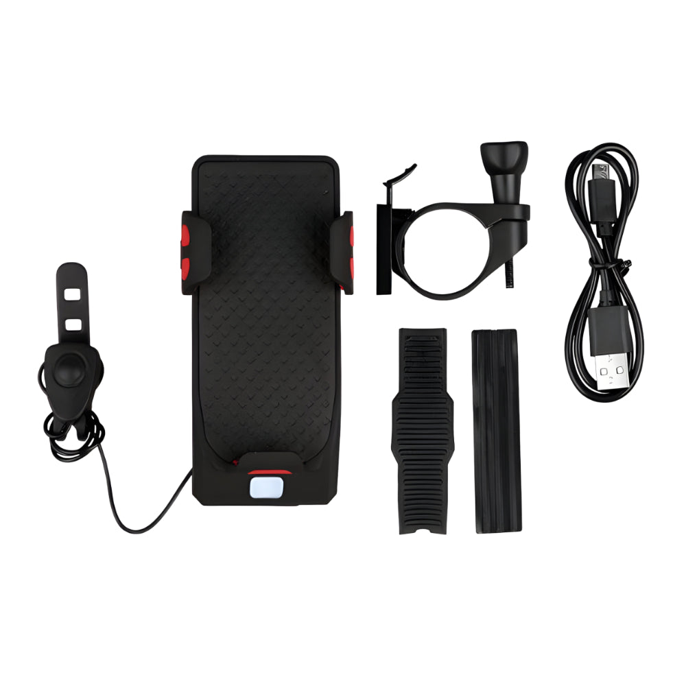 Bike Light Phone Mount Powerbank Horn Combo Accessory