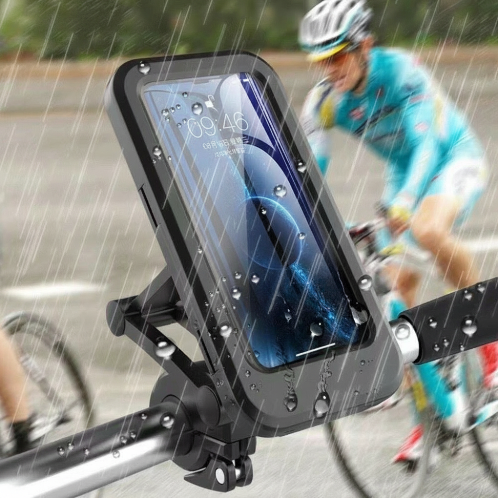 Bike Phone Mount Waterproof 360 Rotation Handlebar Holder