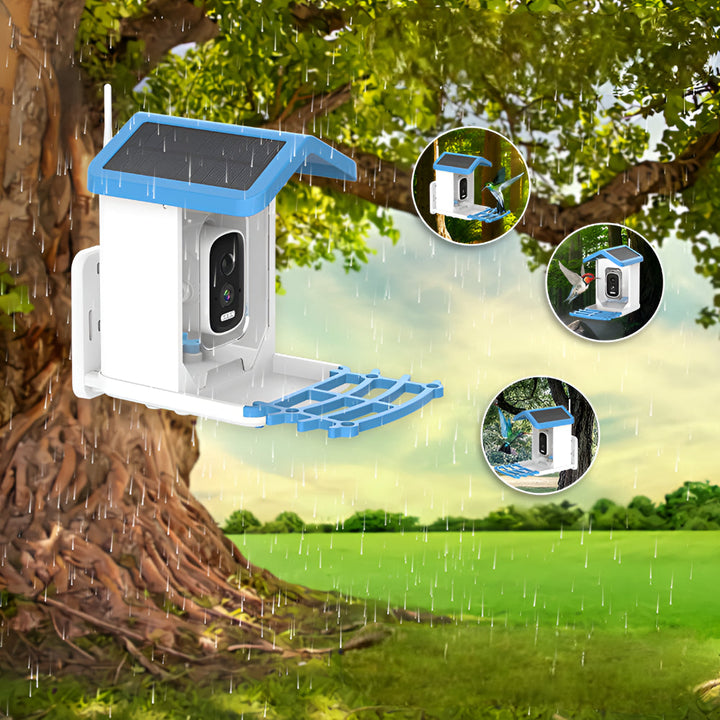 Bird Feeder Camera Outdoor Solar Roof Smart Video Device