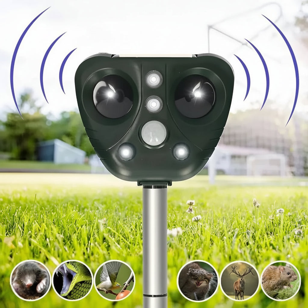 Solar Ultrasonic Bird Repeller Outdoor Garden Yard Pest Control