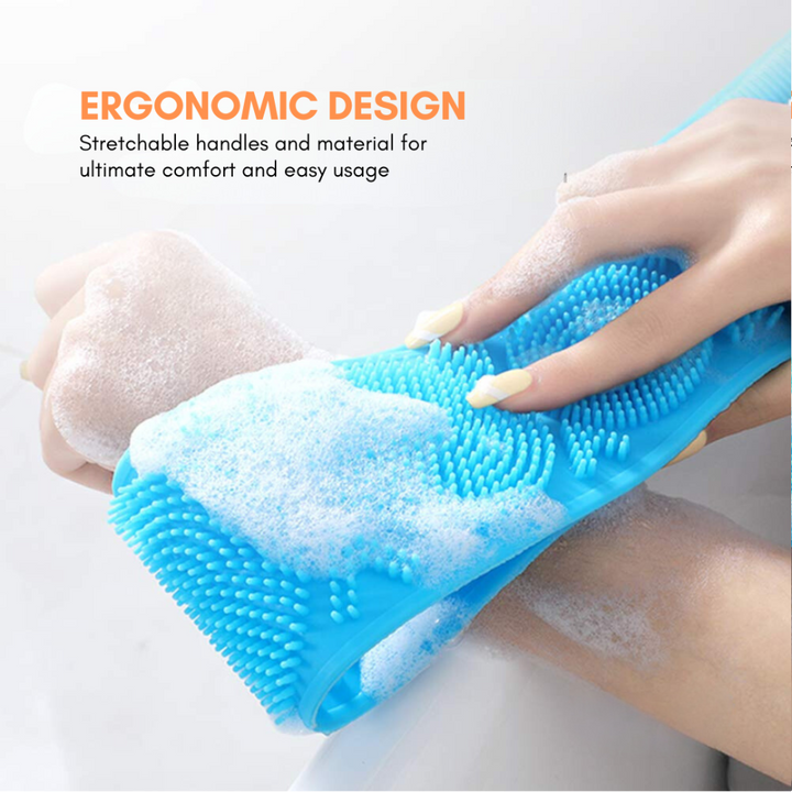 Body Scrubber Silicone Exfoliating Shower Brush Bath Massager