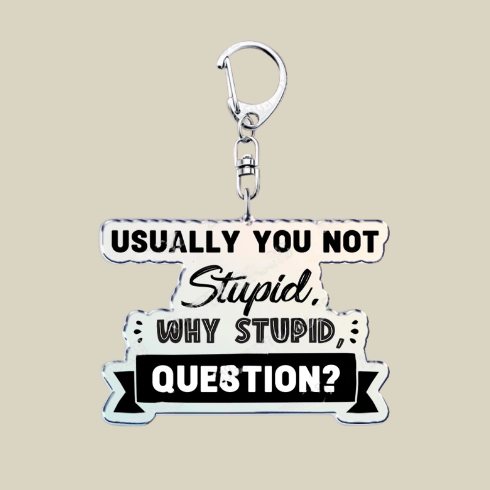 Bunnycat Keychain Funny Acrylic Charm Cute Cartoon Key Ring Gift