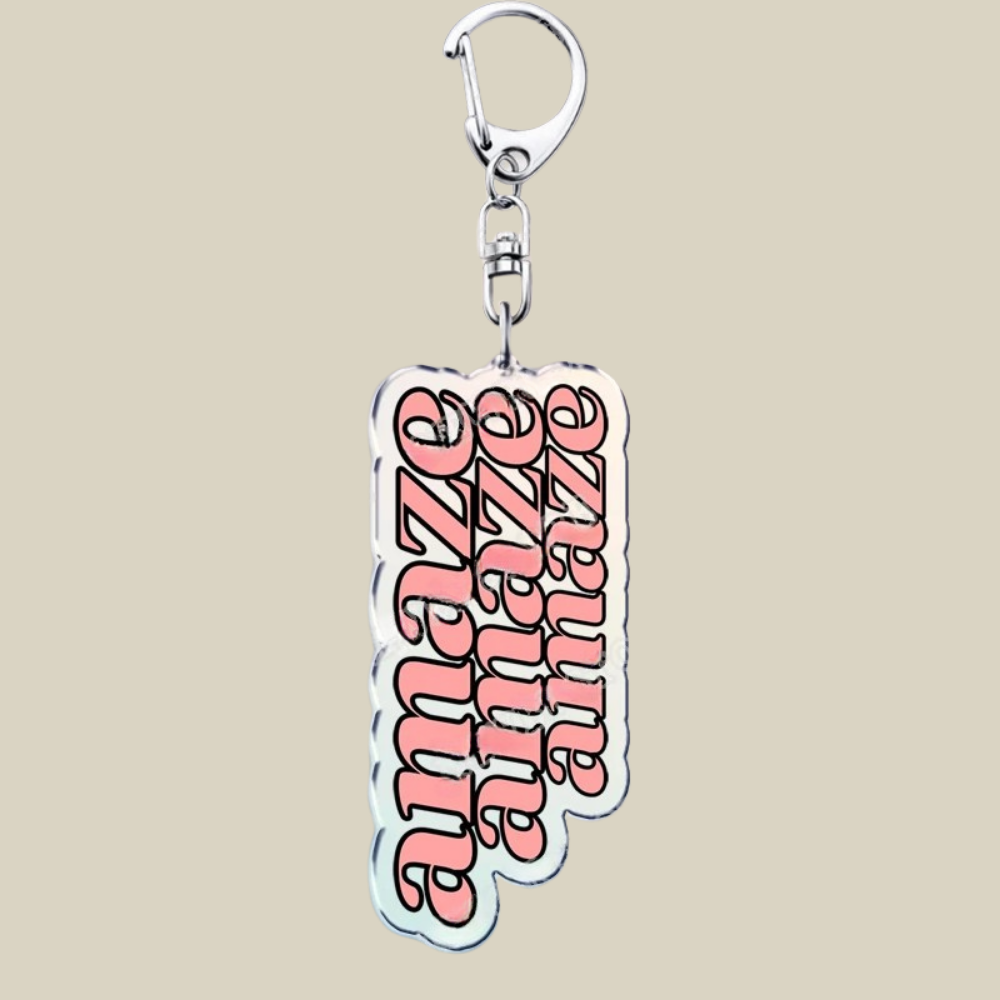 Bunnycat Keychain Funny Acrylic Charm Cute Cartoon Key Ring Gift