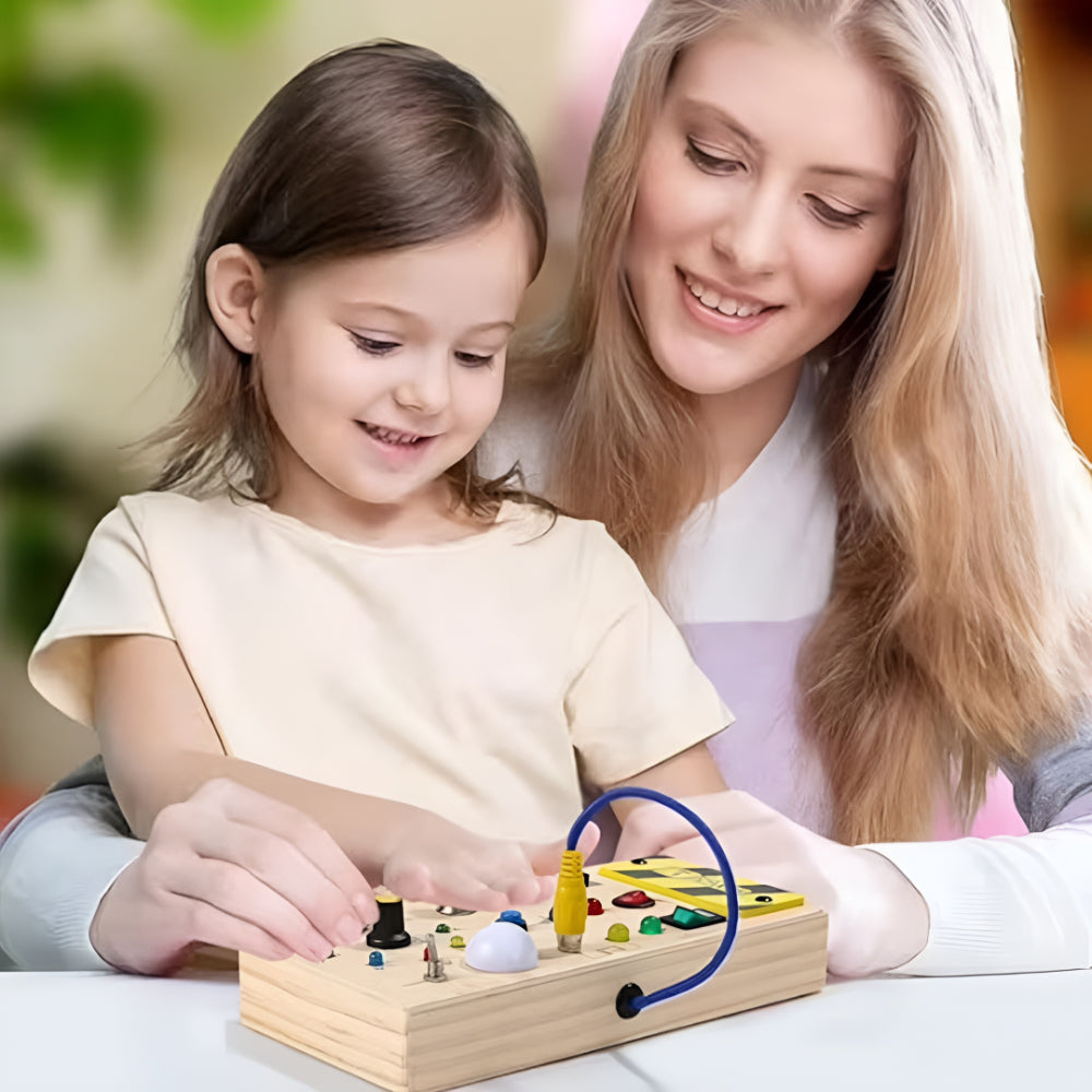 Busy Board Sensory Toy Wooden Activity Panel Toddler Learning Toy