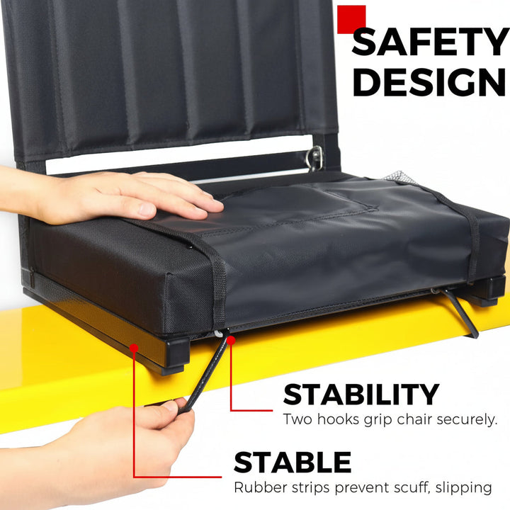 Stadium Seat Padded Folding Bleacher Chair Backrest