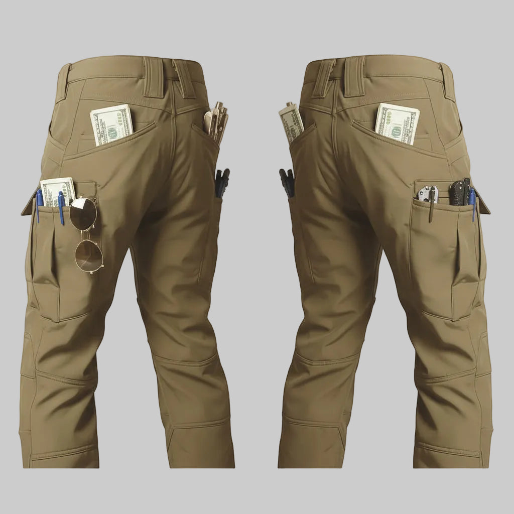 Tactical Pants Fleece Lined Cargo Pocket Casual Outdoor Pants