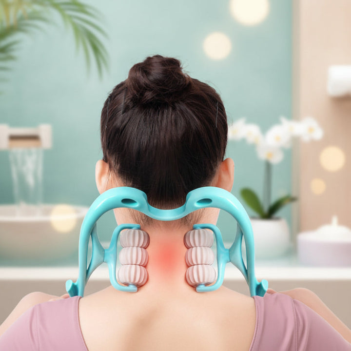 Neck Ergonomic Massager Manual Cervical Spine Roller Shoulder