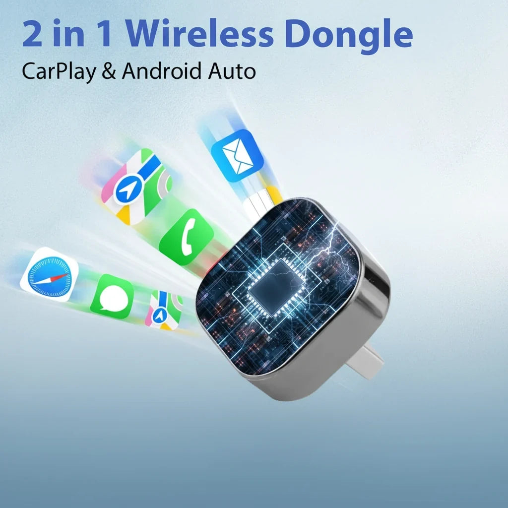 Wireless CarPlay Adapter Android Auto USB Plug Play Dongle