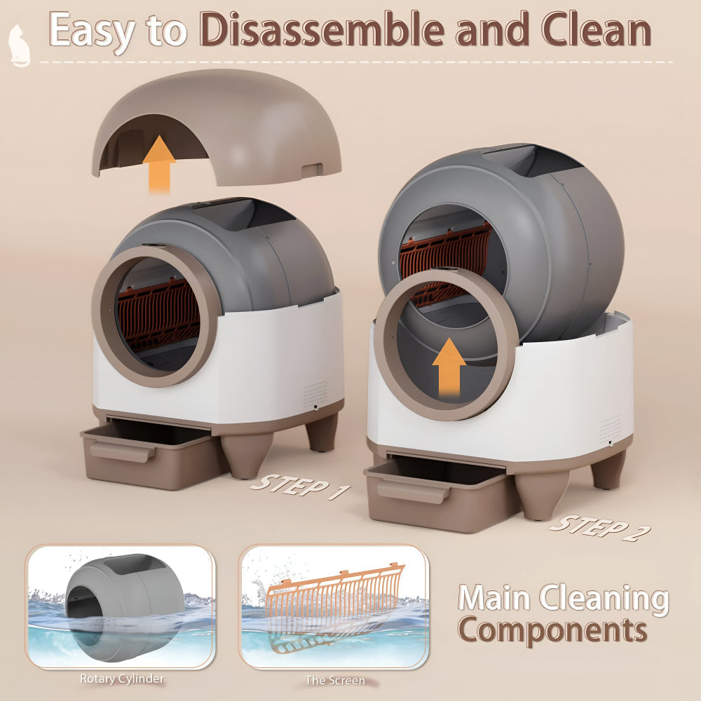 Cat Litter Box Automatic Self Cleaning App Control