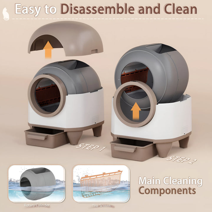 Cat Litter Box Automatic Self Cleaning App Control
