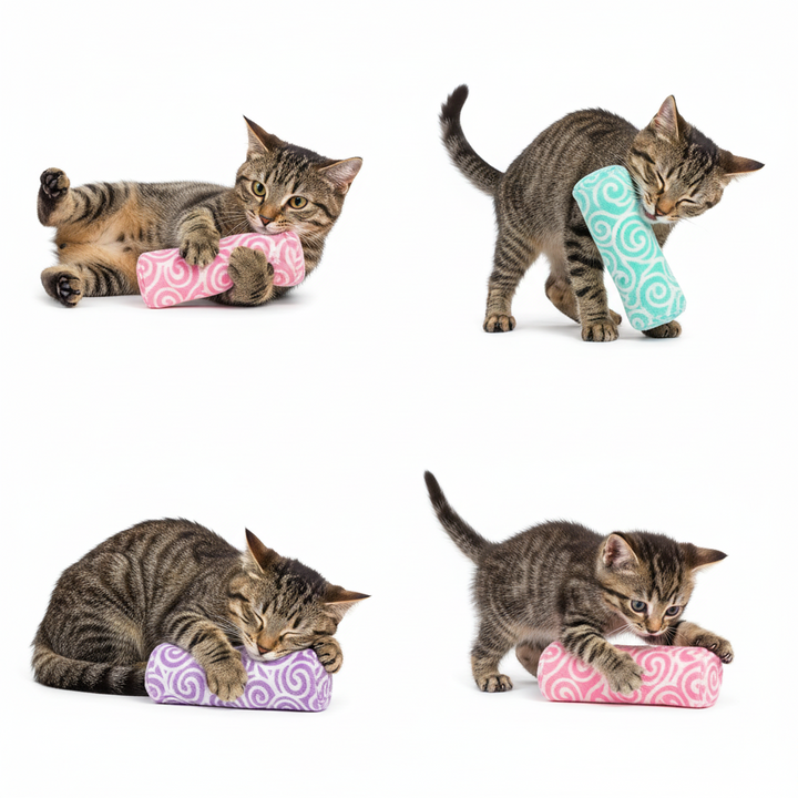 Cat Toy Catnip Pillow Plush Interactive Chew Kick Toy Cats