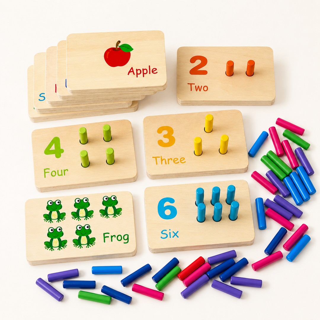 Wooden Boards Educational Toy Number Matching Game