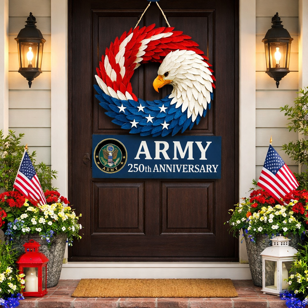 Wall Art Veterans Eagle Wreath Boxwood Memorial Wall Display
