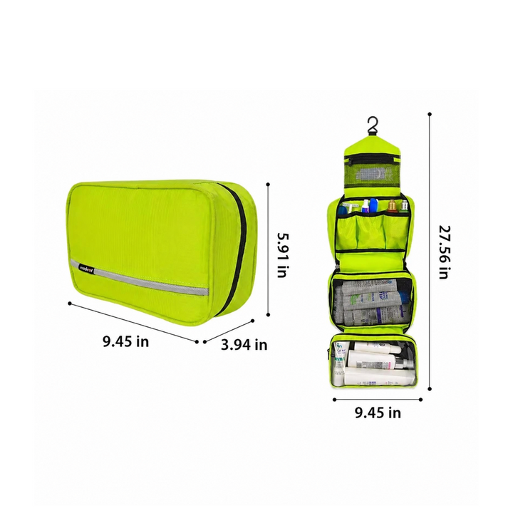 Toiletry Bag Travel Cosmetic Bag Hanging Zip Pocket Handle