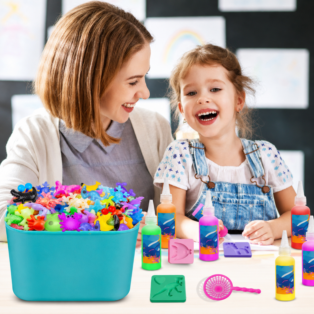 Kids Crafts Water Gel Animal Molds Creative Activity Kit