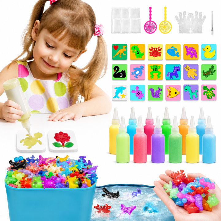 Kids Crafts Water Gel Animal Molds Creative Activity Kit